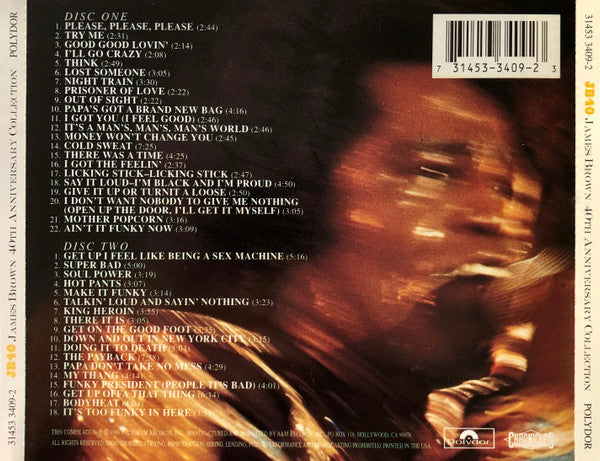 James Brown – 40th Anniversary Collection 2 x CD VG+/VG+