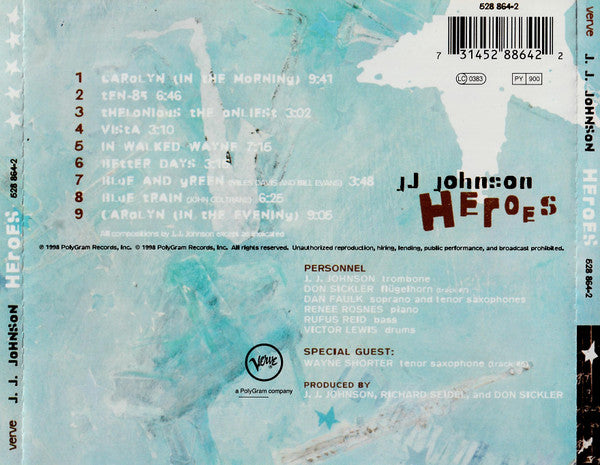 JJ Johnson* – Heroes CD VG+/VG+