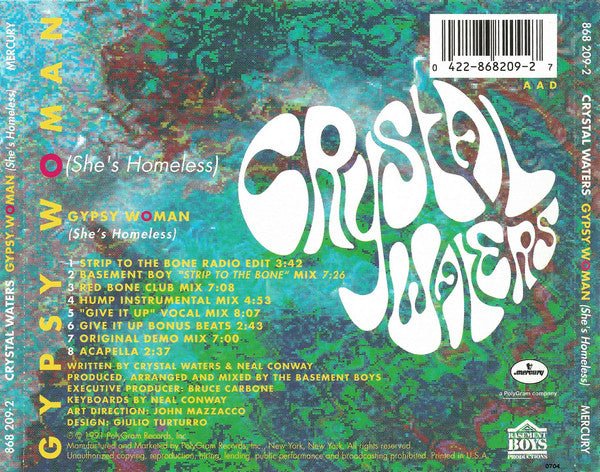 Crystal Waters – Gypsy Woman (She's Homeless) CD VG/VG