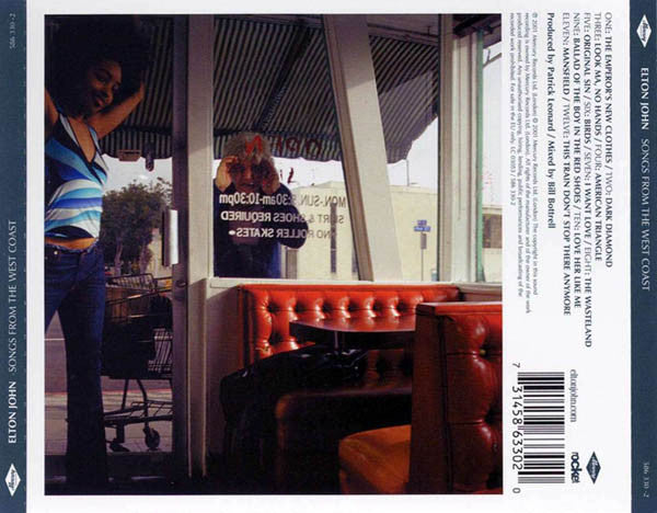 Elton John – Songs From The West Coast CD VG+/VG+