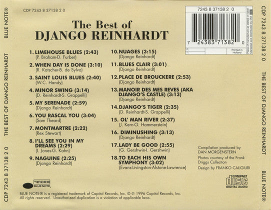 Django Reinhardt – The Best Of CD VG+/VG+
