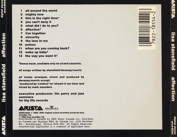 Lisa Stansfield – Affection CD VG+/VG+