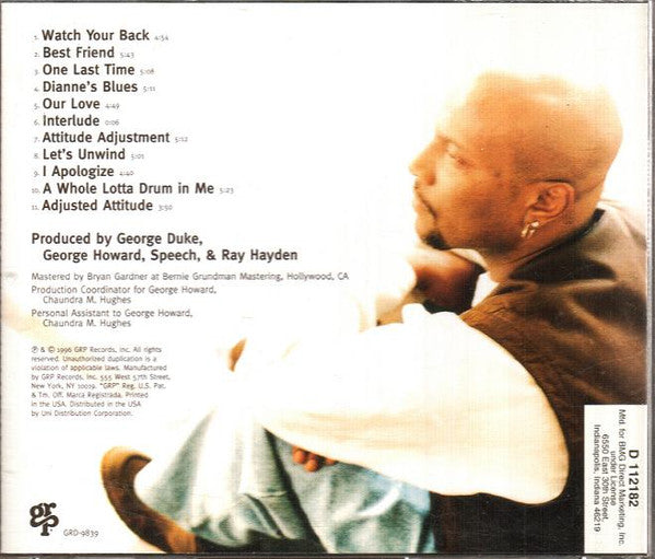 George Howard – Attitude Adjustment CD VG+/VG+