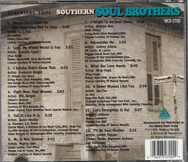 Various – Southern Soul Brothers CD Mint Condition