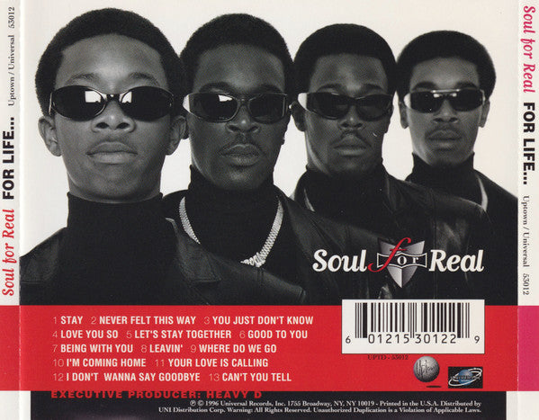 Soul For Real – For Life... CD VG/VG