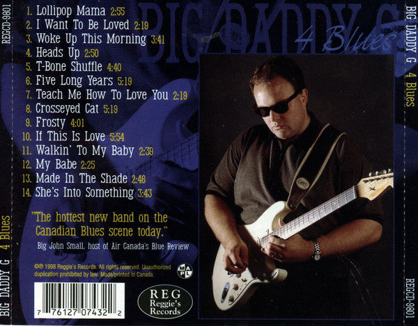 Big Daddy G – 4 Blues CD VG+/VG+