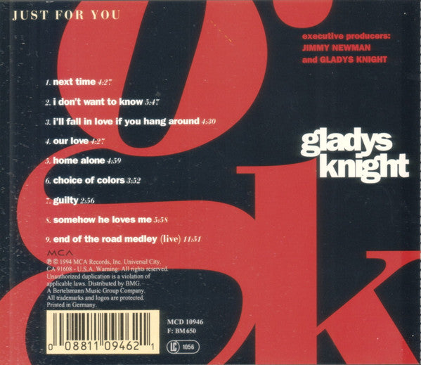 Gladys Knight – Just For You CD Mint Condition