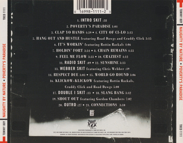 Naughty By Nature – Poverty's Paradise CD VG/VG