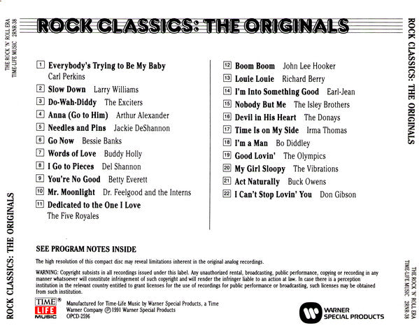 Various – Rock Classics: The Originals CD Mint Condition