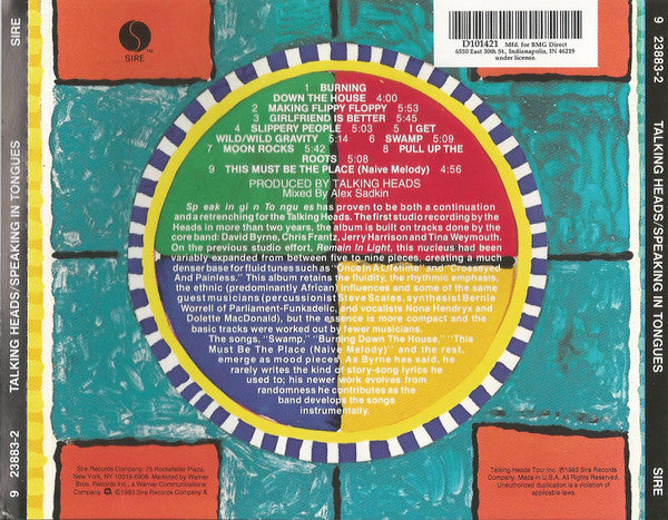 Talking Heads – Speaking In Tongues CD VG+/VG+