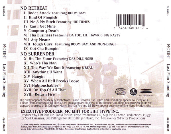 MC Eiht – Last Man Standing CD VG+/VG+