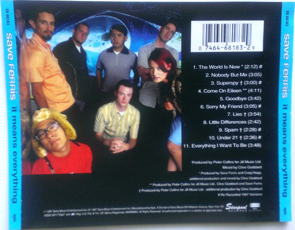 Save Ferris – It Means Everything CD Mint Condition