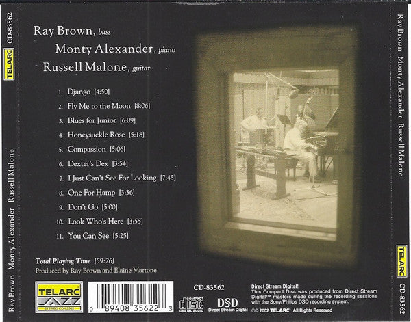 Ray Brown, Monty Alexander, Russell Malone – Ray Brown Monty Alexander Russell Malone 2 x CD VG+/VG+
