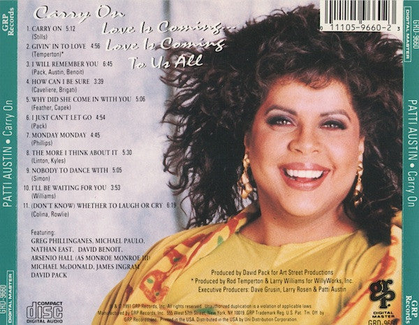 Patti Austin – Carry On CD VG+/VG+