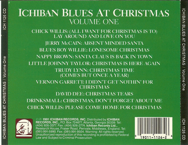 Various – Ichiban Blues At Christmas Volume One CD VG+/VG+