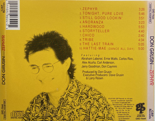 Don Grusin – Zephyr CD Mint Condition