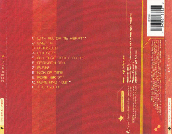 ZOEgirl – Life CD VG+/VG+