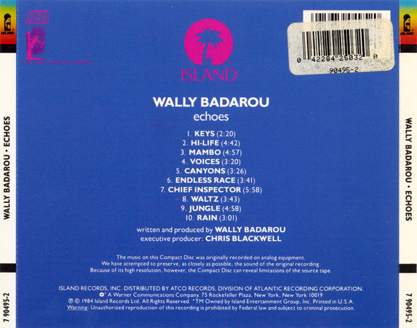 Wally Badarou – Echoes CD VG+/VG+