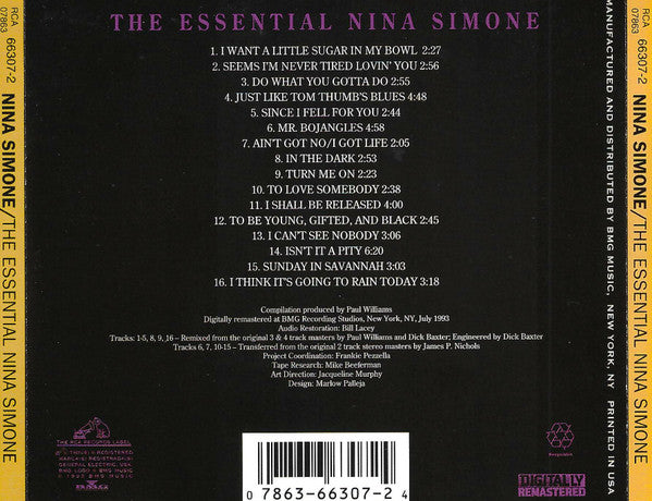 Nina Simone – The Essential Nina Simone Club Edition CD VG+/VG+