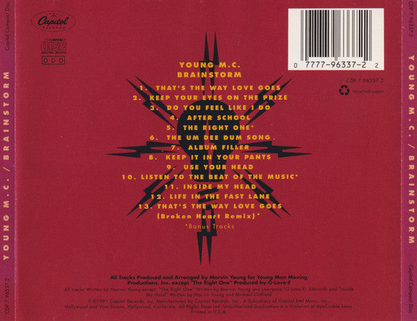 Young MC – Brainstorm CD VG+/VG+