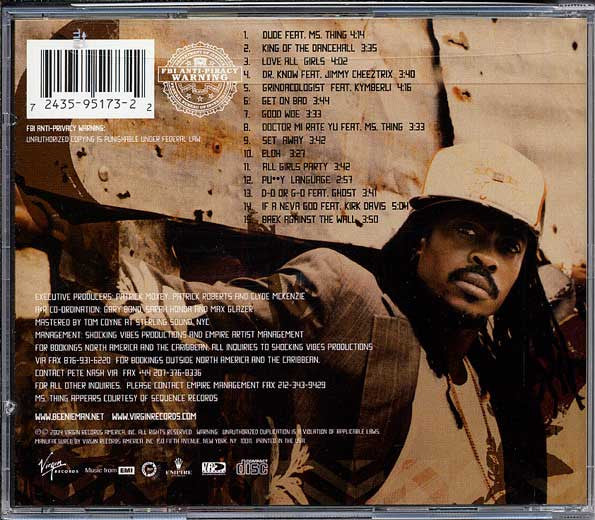 Beenie Man – Back To Basics CD Mint Condition