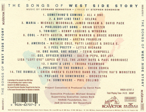 Various – The Songs Of West Side Story CD VG+/VG+