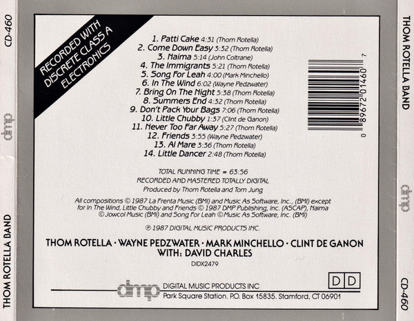 Thom Rotella Band – Thom Rotella Band CD VG+/VG+