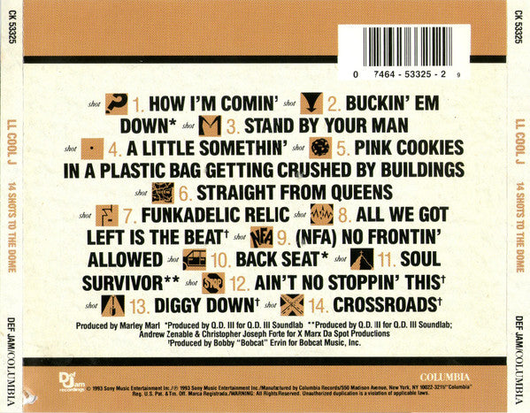 LL Cool J – 14 Shots To The Dome CD VG+/VG+