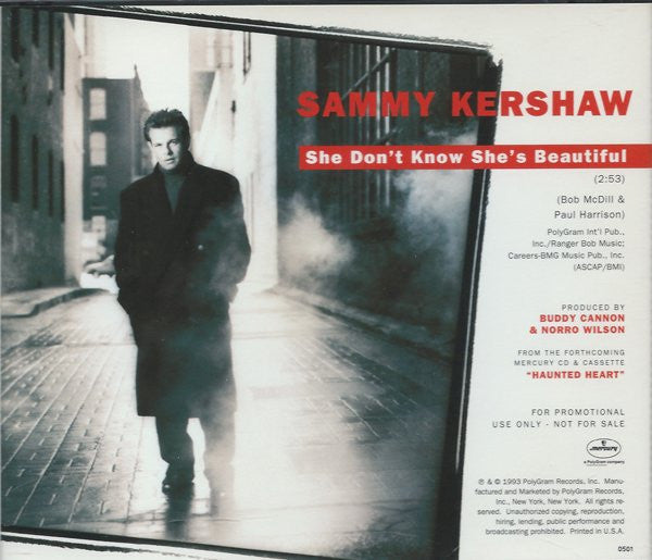 Sammy Kershaw – She Don't Know She's Beautiful CD VG+/VG+