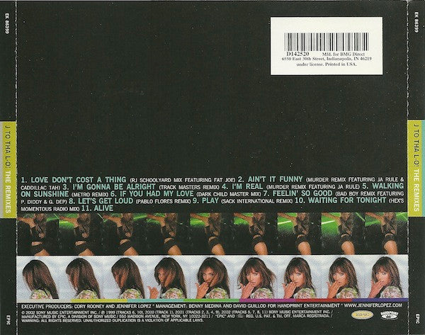Jennifer Lopez – J To Tha L-O! (The Remixes) CD Mint Condition