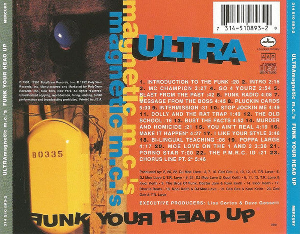 Ultramagnetic M.C.'s* – Funk Your Head Up CD VG+/VG+