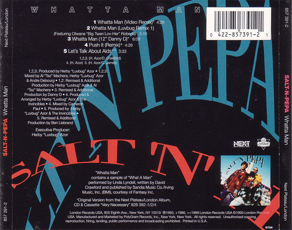 Salt 'N' Pepa With En Vogue – Whatta Man CD Mint Condition