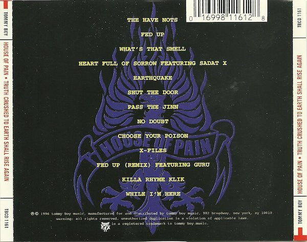 House Of Pain – Truth Crushed To Earth Shall Rise Again CD VG+/VG+