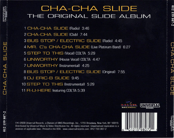 Various – Cha-Cha Slide: The Original Slide Album CD VG+/VG+