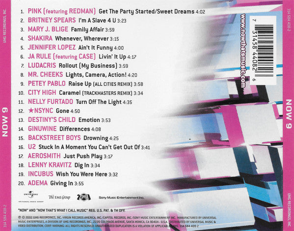 Various – Now That's What I Call Music! 9 CD VG+/VG+