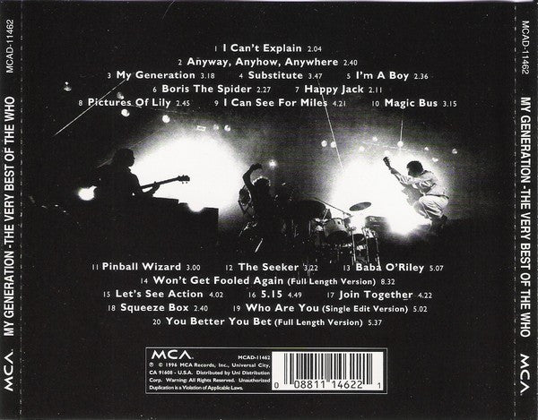 The Who – My Generation - The Very Best Of The Who CD VG+/VG+