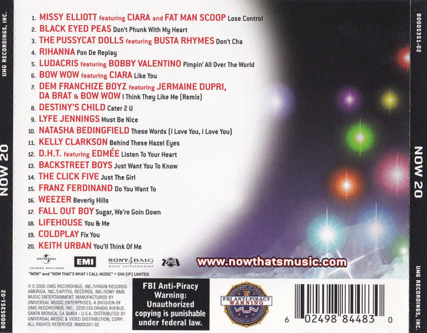 Various – Now That's What I Call Music! 20 CD VG+/VG+