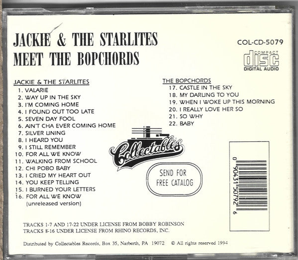 Jackie And The Starlites, The Bopchords* – Jackie And The Starlites Meet The Bopchords CD VG+/VG+