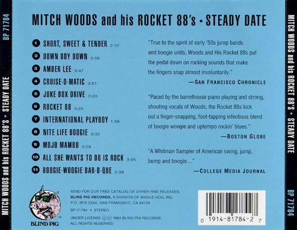 Mitch Woods And His Rocket 88's – Steady Date CD VG+/VG+