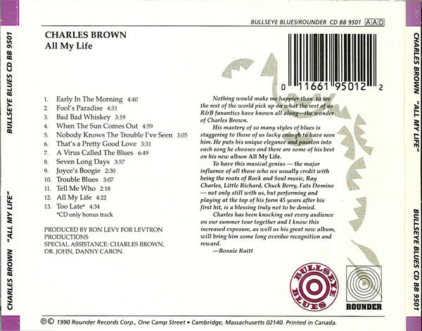Charles Brown – All My Life CD Mint Condition
