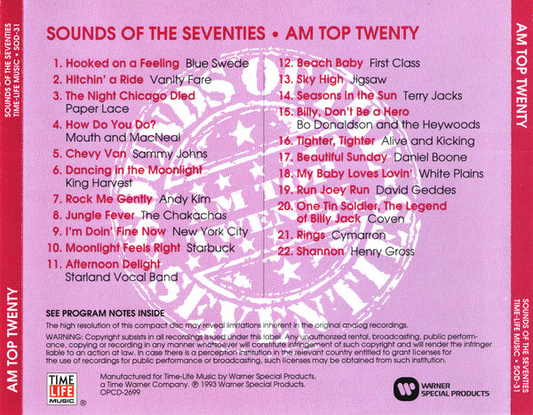 Various – Sounds Of The Seventies - AM Top Twenty CD VG+/VG+