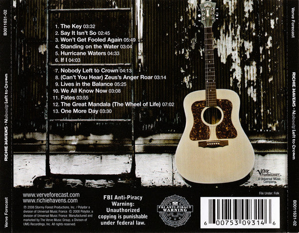 Richie Havens – Nobody Left To Crown CD Mint Condition