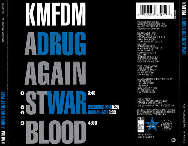 KMFDM – A Drug Against War CD VG+/VG+