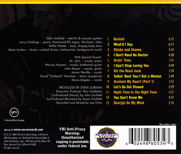 John Scofield – That's What I Say (John Scofield Plays The Music Of Ray Charles) CD VG+/VG+