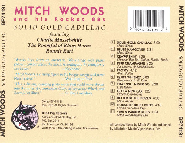 Mitch Woods And His Rocket 88's – Solid Gold Cadillac CD VG+/VG+