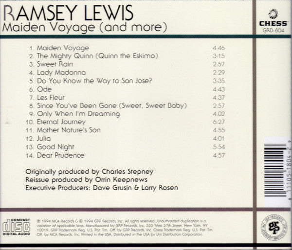 Ramsey Lewis – Maiden Voyage (And More) CD VG+/VG+