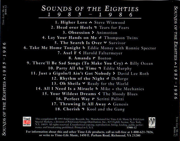 Various – Sounds Of The Eighties 1985-1986 CD Mint Condition