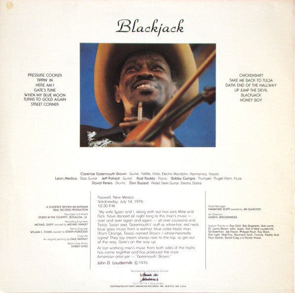 Clarence Gatemouth Brown – Blackjack Vinyl Lp