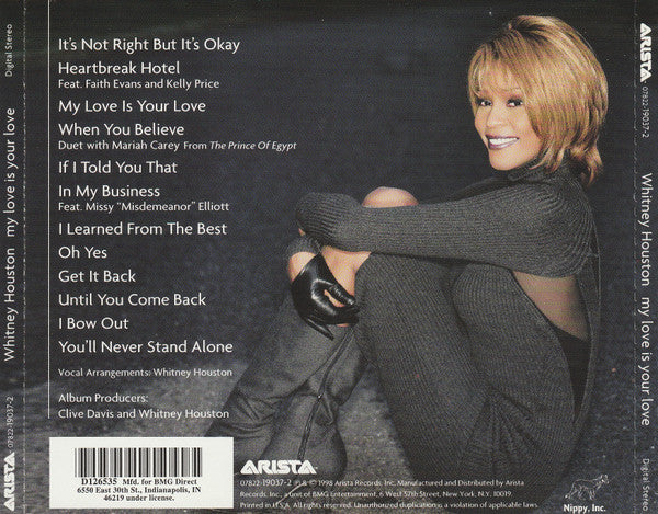 Whitney Houston – My Love Is Your Love CD VG+/VG+