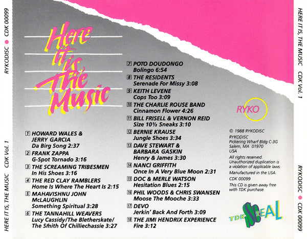 Various – Here It Is, The Music (CDK Vol. 1) CD Mint Condition